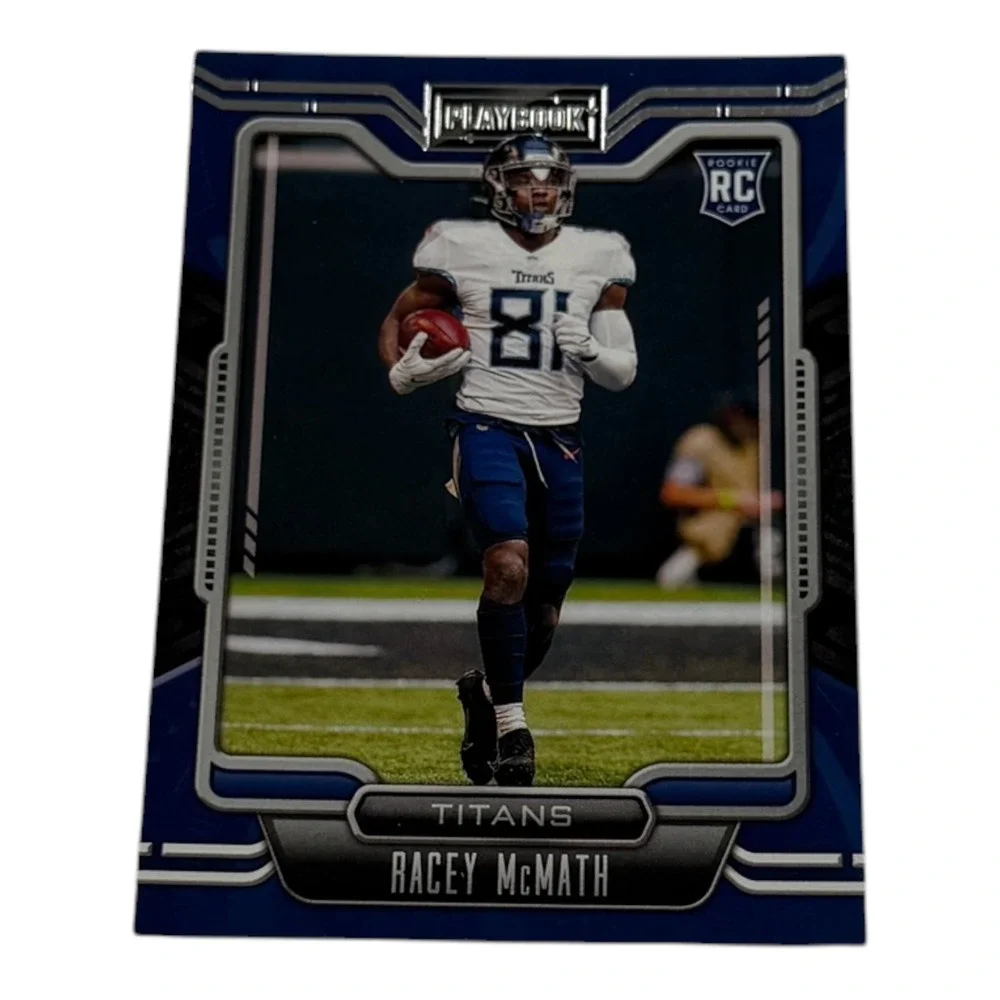 2021 Panini Playbook Football Racey McMath Rookie Card RC #192 Tennessee‎ Titans